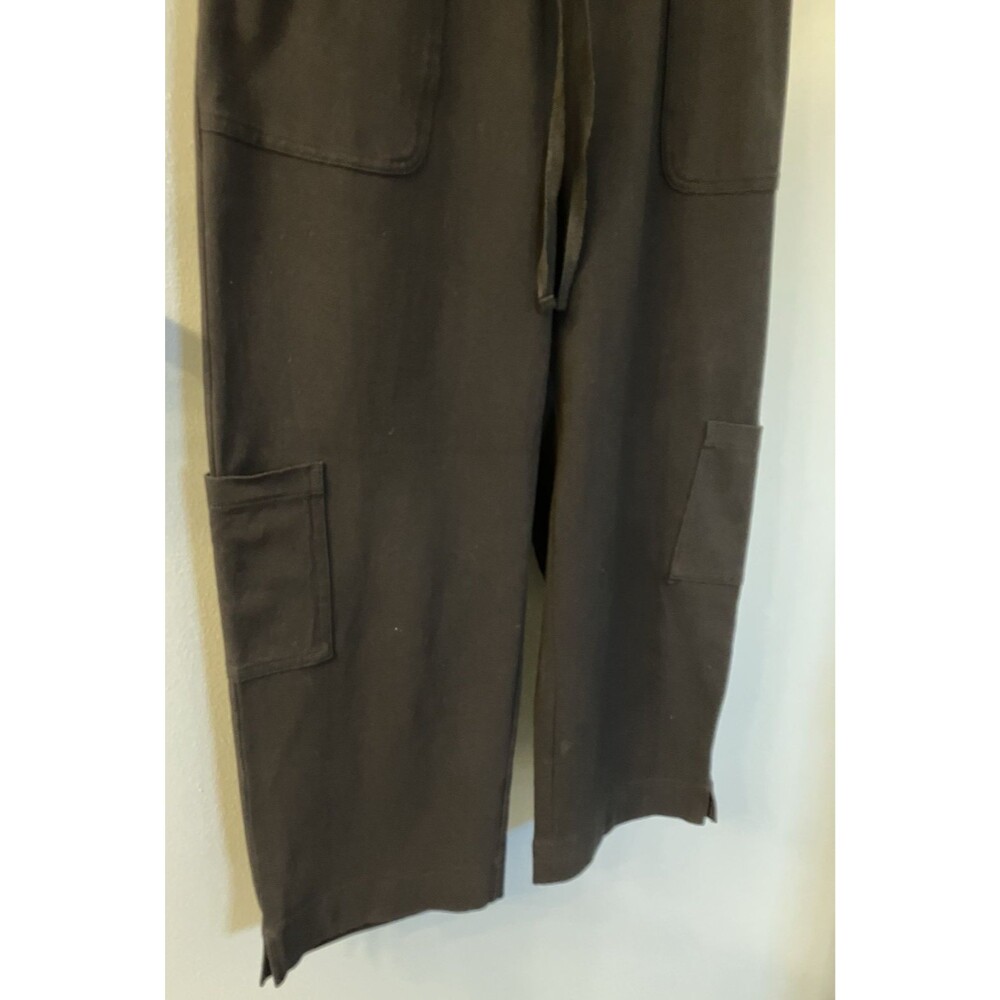 NWOT Basic Editions  Drawstring Waist Black Capris Size M - Picture 6 of 7